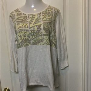 zenergy top chicos blouse size 3